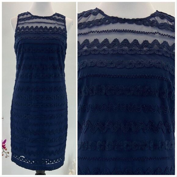 $168 Dress NWT Trina Turk Indigo Sheath Dress - Picture 1 of 7